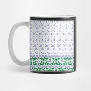 Blue flowers pattern Mug